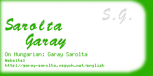 sarolta garay business card